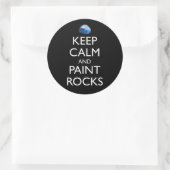 Behalt Ruhe und malerische Felsen Funny Rock Maler Runder Aufkleber (Tasche)