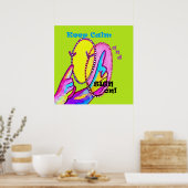 Behalt Ruhe und melde dich an! Poster (Küche)