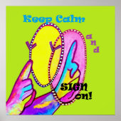 Behalt Ruhe und melde dich an! Poster (Vorne)