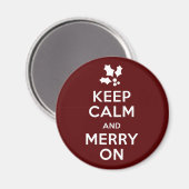 Behalt Ruhe und Merry On Magnet (Vorderseite/Rückseite)