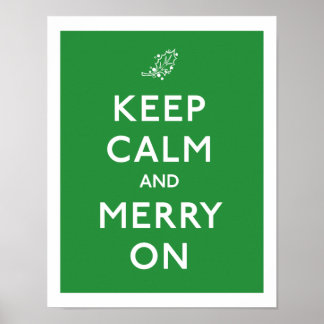 Behalt Ruhe und Merry On Poster