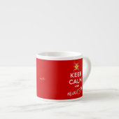Behalt Ruhe und MuackS!!! Red&White Espressotasse (Vorderseite Rechts)