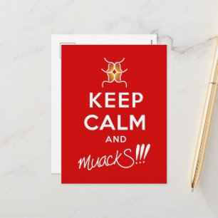 Behalt Ruhe und MuackS!!! Red&White Feiertagspostkarte