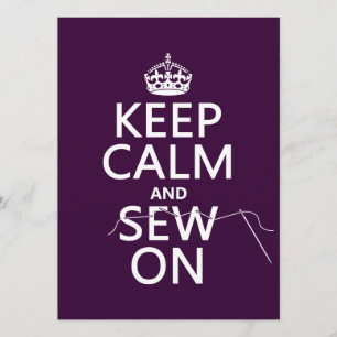 Behalt Ruhe und Nähen (in allen Farben) Einladung