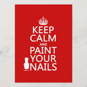 Behalt Ruhe und Paint Your Nails (alle Farben) Einladung