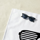 Behalt Ruhe und Party auf lustiges Strandhandtuch  (Beispiel)