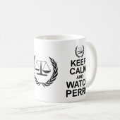 Behalt Ruhe und Perry Rechtlicher Spaß Tasse (VorderseiteRechts)