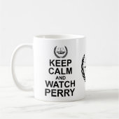 Behalt Ruhe und Perry Rechtlicher Spaß Tasse (Links)
