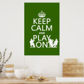Behalt Ruhe und Play On (Saiteninstrumente) Poster (Küche)