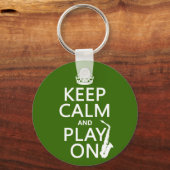 Behalt Ruhe und Play On (Saxophon) (beliebige Farb Schlüsselanhänger (Vorderseite)