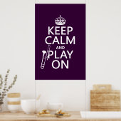 Behalt Ruhe und Play On (Trombone) (beliebige Farb Poster (Küche)