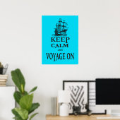 Behalt Ruhe und Reise auf einem inspirierenden Fun Poster (Heimbüro)