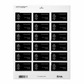 Behalt Ruhe und Rock On Adressaufkleber (Vorne)