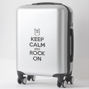 Behalt Ruhe und Rock On Aufkleber