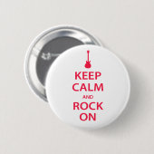 Behalt Ruhe und Rock On! Button (Vorne & Hinten)