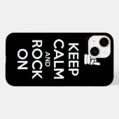 Behalt Ruhe und Rock On Case-Mate iPhone Hülle (Rückseite (Horizontal))