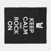 Behalt Ruhe und Rock On Fleecedecke (Vorderseite (Horizontal))