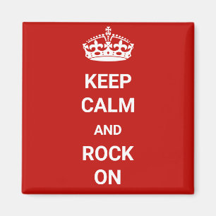 Behalt Ruhe und Rock On Magnet