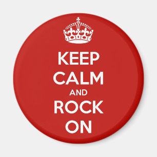 Behalt Ruhe und Rock On Magnet