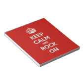 Behalt Ruhe und Rock On Notizblock (angewinkelt)