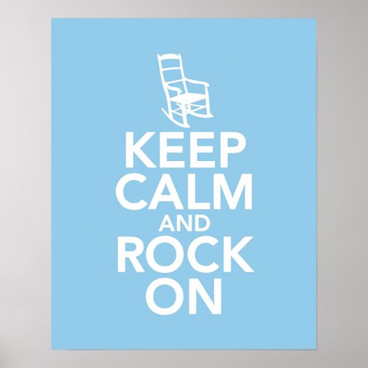 Behalt Ruhe und Rock On Poster (Vorne)