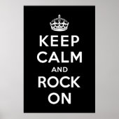 Behalt Ruhe und Rock On Poster (Vorne)