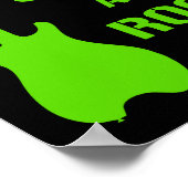 Behalt Ruhe und Rock On Poster (Ecke)