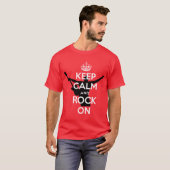 Behalt Ruhe und Rock On T-Shirt (Vorne ganz)