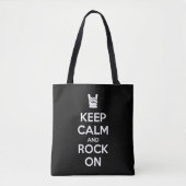 Behalt Ruhe und Rock On Tasche (Vorderseite)