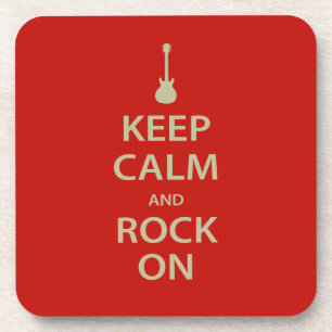 Behalt Ruhe und Rock On! Untersetzer