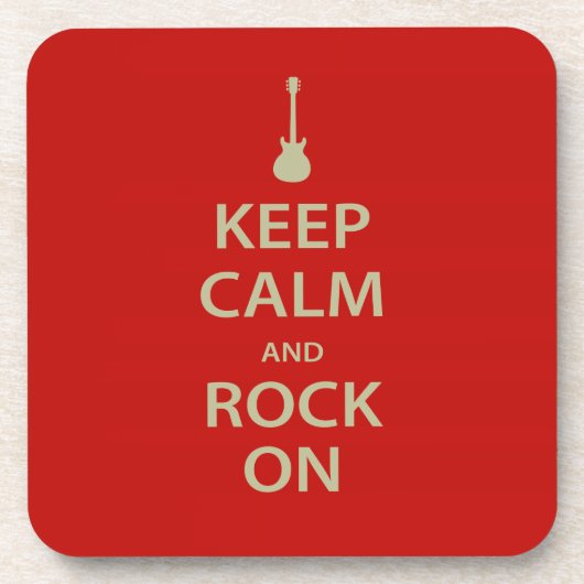 Behalt Ruhe und Rock On! Untersetzer (Vorderseite)