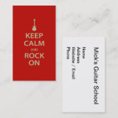 Behalt Ruhe und Rock On! Visitenkarte (Vorne/Hinten)