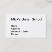 Behalt Ruhe und Rock On! Visitenkarte (Rückseite)