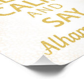 Behalt Ruhe und sage Alhamdulillah, muslimisches Z Fotodruck (Ecke)