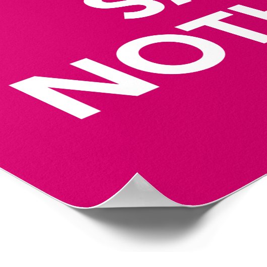 Behalt Ruhe und sage nichts Poster (Ecke)