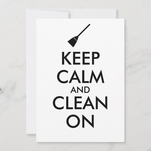 Behalt Ruhe und Sauberkeit im Zimmer Einladung (Vorderseite)