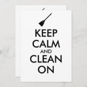 Behalt Ruhe und Sauberkeit im Zimmer Einladung (Vorne/Hinten)