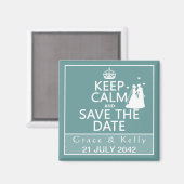 Behalt Ruhe und Save the Date Lesben Magnet (Vorderseite/Rückseite)