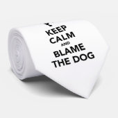 Behalt Ruhe und Schuld am Hund Krawatte (Gerollt)