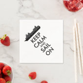 Behalt Ruhe und segeln auf Kreuzfahrtschiff indivi Serviette (Beispiel)