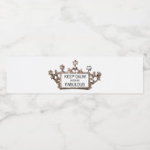 Behalt Ruhe und sei fabelhaft Wasserflaschenetikett (Einzelnes Label)