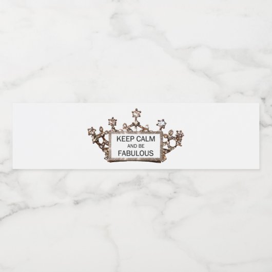 Behalt Ruhe und sei fabelhaft Wasserflaschenetikett (Einzelnes Label)