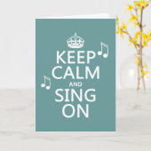 Behalt Ruhe und Sing On - alle Farben Karte (Gelbe Blume)