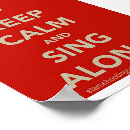 Behalt Ruhe und Singen am Poster (Ecke)
