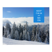 Behalt Ruhe und Ski on Winter Fun