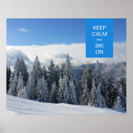Behalt Ruhe und Ski on Winter Fun Poster