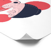 Behalt Ruhe und Spaghetti Clamp Funny Food Poster (Ecke)