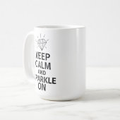 Behalt Ruhe und Sparkle auf dem sonnigen Juwelier Kaffeetasse (Vorderseite Links)