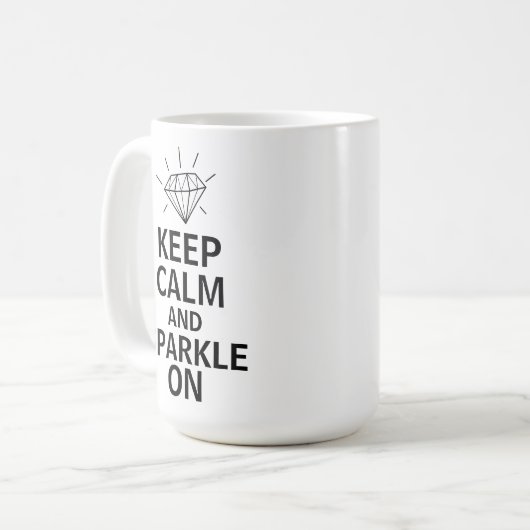 Behalt Ruhe und Sparkle auf dem sonnigen Juwelier  Kaffeetasse (Vorderseite Links)