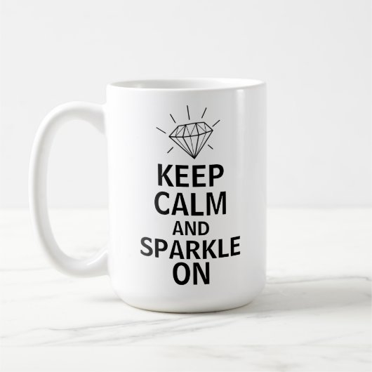 Behalt Ruhe und Sparkle auf dem sonnigen Juwelier Kaffeetasse (Links)